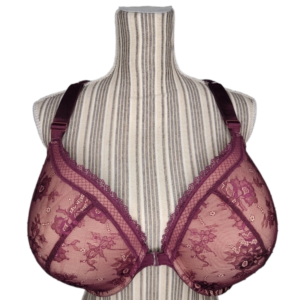 Curve Muse Front-Closure Racetrack Underwire Bra